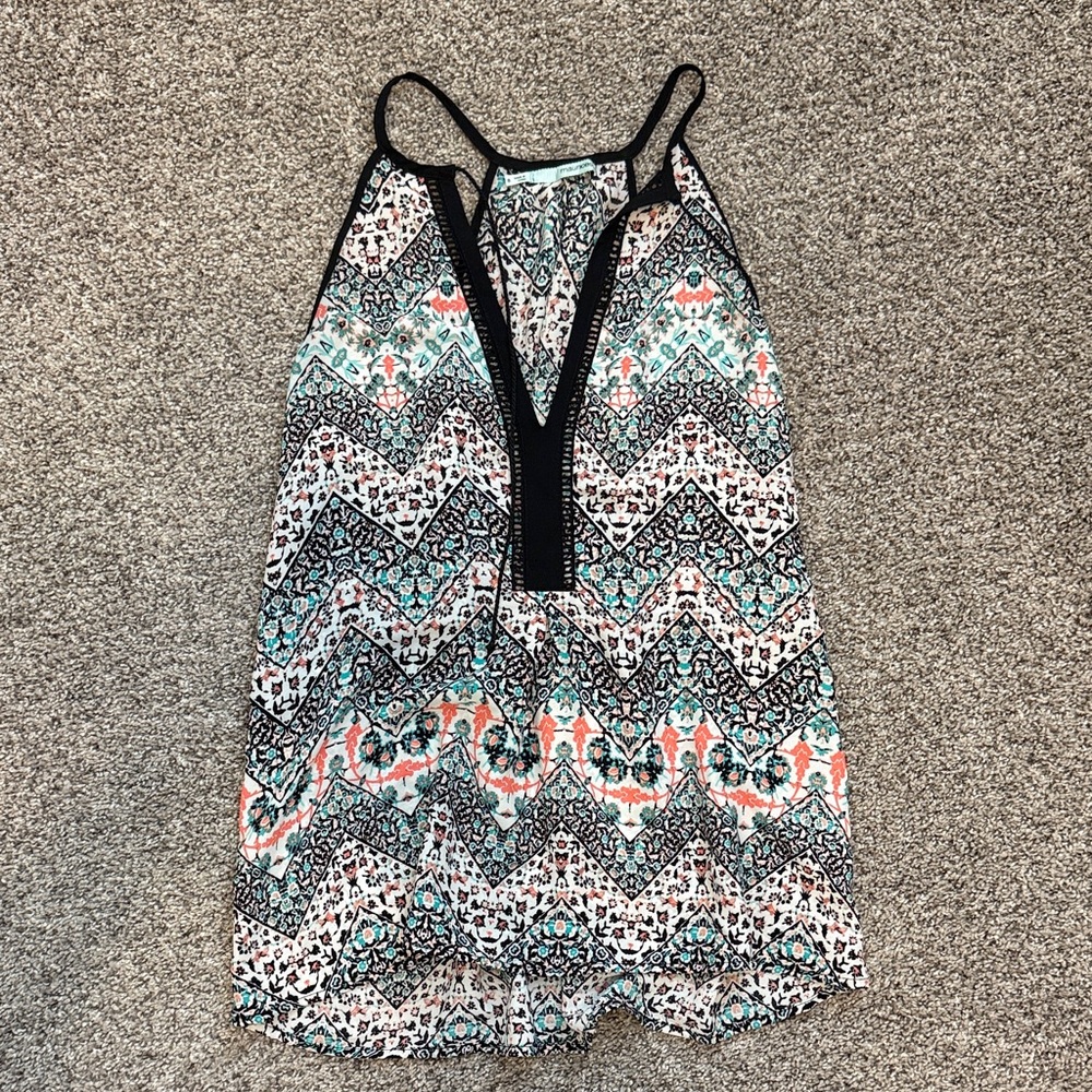Maurices Black and Teal Patterned Dress